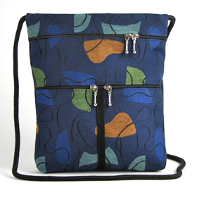 T15 North South Ipad Bag in 411 Calder Blue Tapestry Fabric